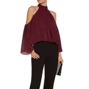 W118 by Walter Baker Mila cut out pleated blouse